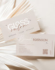 Business Card Canva Template with QR Code | Hair Stylist or Salon | Elegant Boho | Noa - Trendy Fox Studio