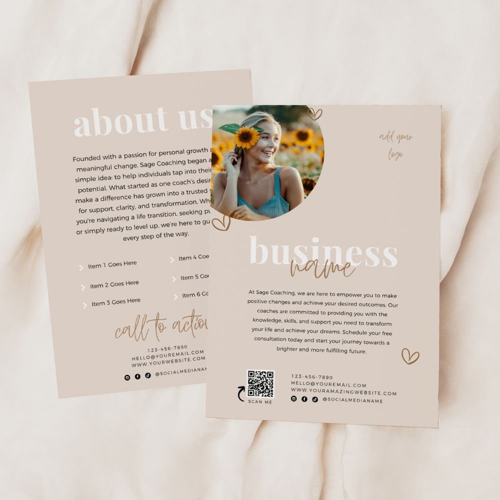 Business Introduction Flyer | Canva Template - Trendy Fox Studio