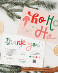 Christmas Business Thank You Card Canva Template | Quirky & Fun Holiday Insert - Trendy Fox Studio