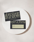 Refer A Friend Discount Card Canva Template | Luxe Black | Nysa - Trendy Fox Studio
