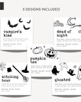 Halloween Candle Label Canva Template | Spooky Ghosts & Pumpkins - Trendy Fox Studio