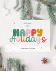 Christmas Business Thank You Card Canva Template | Rainbow - Trendy Fox Studio