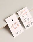 Hair Stylist Business Card Canva Template with QR Code | Elegant Boho | Inez - Trendy Fox Studio