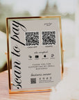 Scan to Pay QR Code Sign, Accepted Payments Sign Canva Template | Modern Luxe | Wynn - Trendy Fox Studio