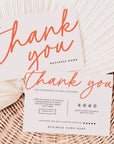 Business Thank You Card Canva Template | Elegant Boho | Inez - Trendy Fox Studio