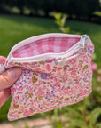 Mini Wallet | Ditzy Pink Floral - Trendy Fox Studio