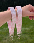 Wristlet Keychain | Pink Chinoiserie - Trendy Fox Studio