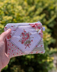 Mini Wallet | Vintage Sage & Rose Patchwork - Trendy Fox Studio