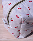 Carry - All Boxy Pouch | Cherry Dots (White) - Trendy Fox Studio