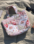 Mini Tote Bag | Vintage Rose & Sage - Trendy Fox Studio