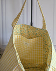 Tote Bag | Yellow Gingham - Trendy Fox Studio