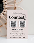 Retro Connect With Us QR Code Social Media Sign Canva Template | Jace