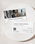 Modern Photo Business Card with QR Code Canva Template
