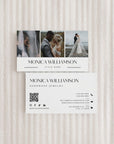 Modern Photo Business Card with QR Code Canva Template