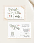 Cottagecore Mushroom Business Thank You Card Canva Template - Trendy Fox Studio