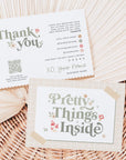 Cottagecore Mushroom Business Thank You Card Canva Template - Trendy Fox Studio