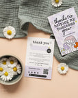 Retro Mushroom Business Thank You Card Canva Template | Customizable | QR Code - Trendy Fox Studio