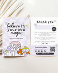 Retro Mushroom Business Thank You Card Canva Template | Customizable | QR Code - Trendy Fox Studio