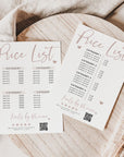 Modern Elegant 3 QR Code Scan to Pay Sign & Price List Sign Canva Template | Vera - Trendy Fox Studio