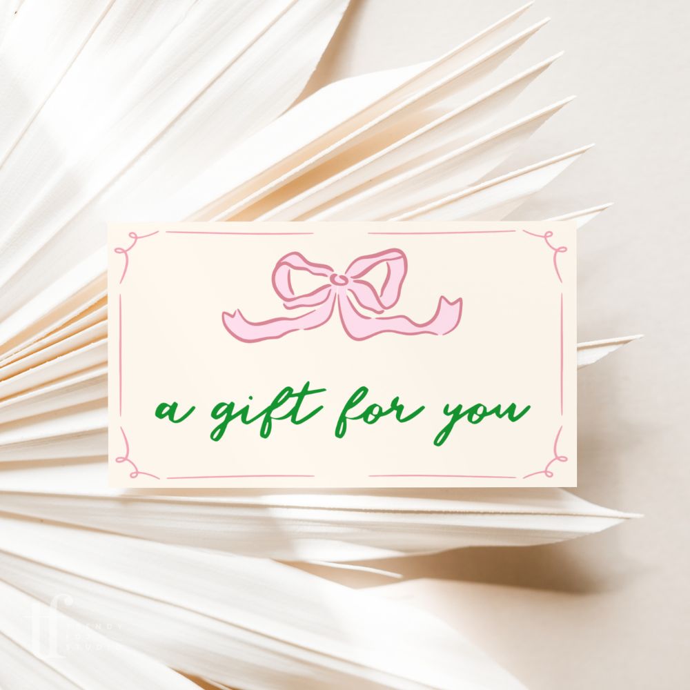 Girly Coquette Bows Coupon Card, Discount Card Canva Template | Daphne - Trendy Fox Studio