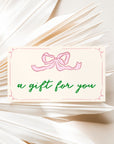 Girly Coquette Bows Coupon Card, Discount Card Canva Template | Daphne - Trendy Fox Studio