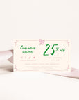 Girly Coquette Bows Coupon Card, Discount Card Canva Template | Daphne - Trendy Fox Studio
