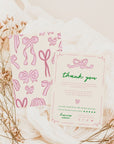 Girly Coquette Business Thank You Card Canva Template | Daphne - Trendy Fox Studio