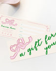 Girly Coquette Bows Gift Certificate Canva Template | Daphne - Trendy Fox Studio