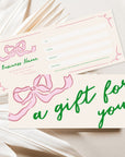 Girly Coquette Bows Gift Certificate Canva Template | Daphne - Trendy Fox Studio