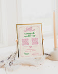 Connect With Us QR Code Social Media Sign Canva Template | Girly Coquette Bows | Daphne - Trendy Fox Studio