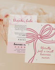 Business Thank You Card Canva Template | Girly Coquette | Literally Just A Small Business Owner - Trendy Fox Studio