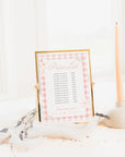 Price List Menu Canva Template | Pastel Preppy Gingham | Carla - Trendy Fox Studio