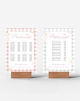Price List Menu Canva Template | Pastel Preppy Gingham | Carla - Trendy Fox Studio