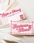 Refer A Friend Discount Card Canva Template | Coquette Cherry - Trendy Fox Studio