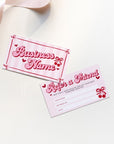 Refer A Friend Discount Card Canva Template | Coquette Cherry - Trendy Fox Studio