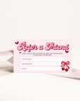 Refer A Friend Discount Card Canva Template | Coquette Cherry - Trendy Fox Studio