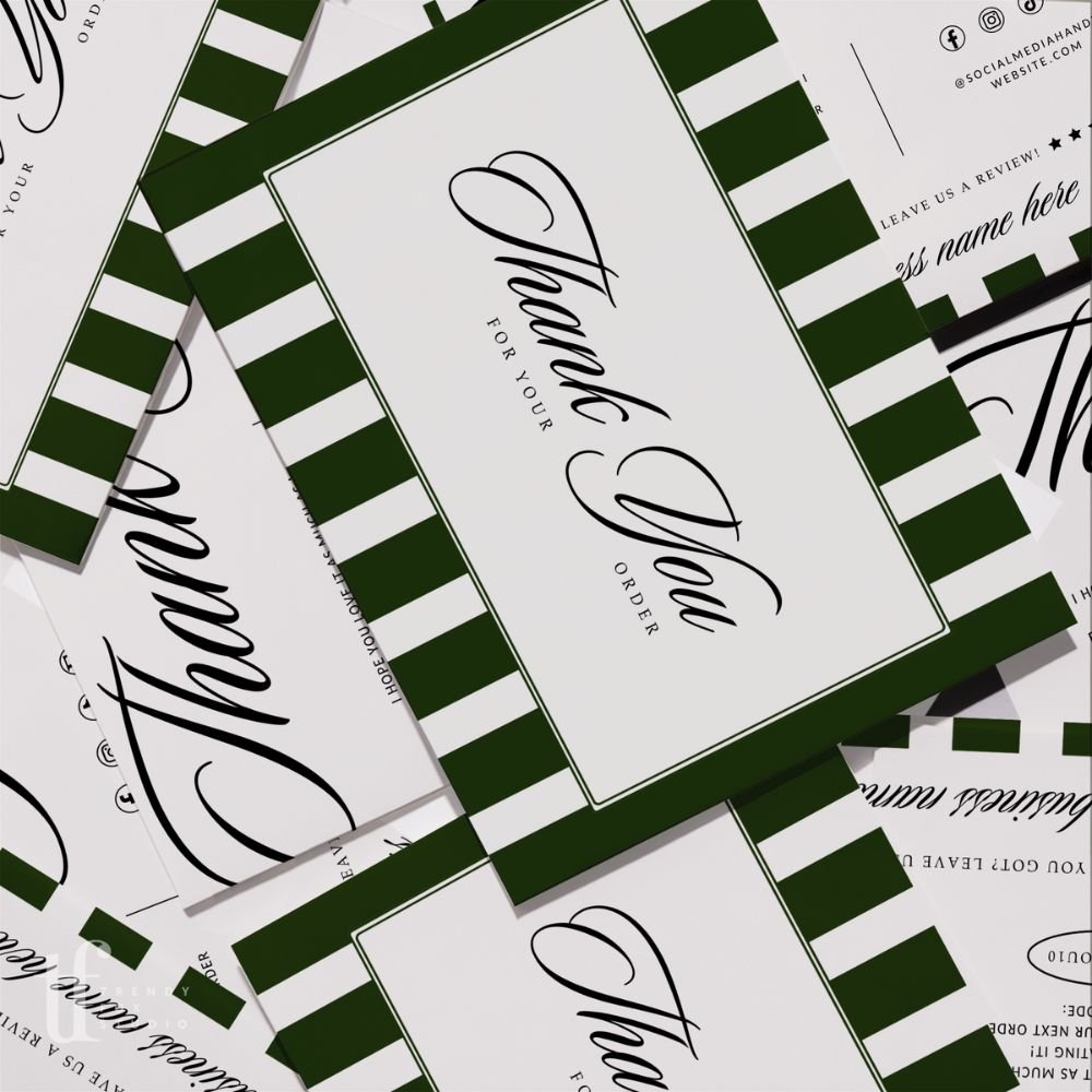 Business Thank You Card Canva Template | Old Money Style | Lorna - Trendy Fox Studio