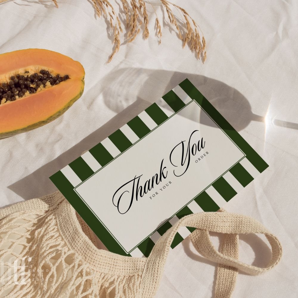 Business Thank You Card Canva Template | Old Money Style | Lorna - Trendy Fox Studio