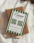 Connect With Us QR Code Social Media Sign Canva Template | Old Money Style | Lorna - Trendy Fox Studio