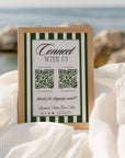 Connect With Us QR Code Social Media Sign Canva Template | Old Money Style | Lorna - Trendy Fox Studio
