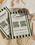 Connect With Us QR Code Social Media Sign Canva Template | Old Money Style | Lorna - Trendy Fox Studio