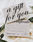 Gift Certificate Canva Template | Aesthetic | Wynn - Trendy Fox Studio