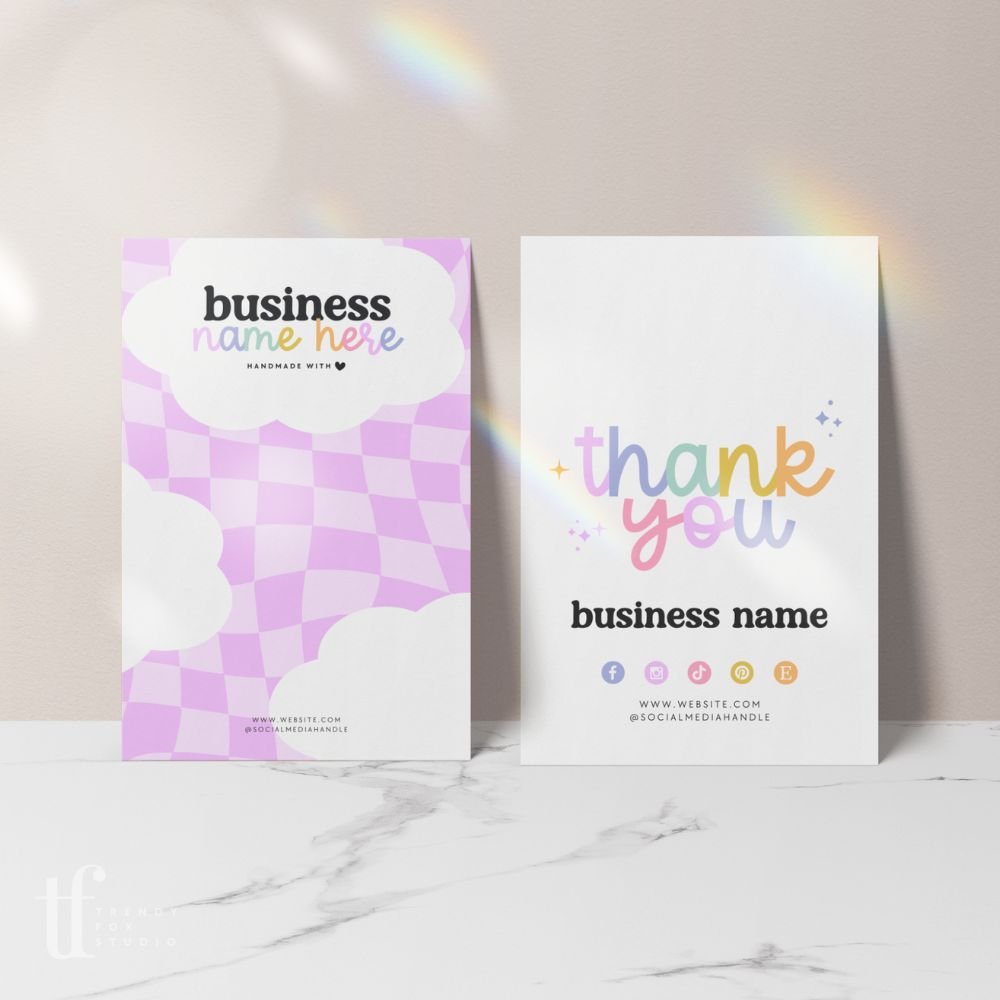 Product Display Backing Card Canva Template | Lulu - Trendy Fox Studio