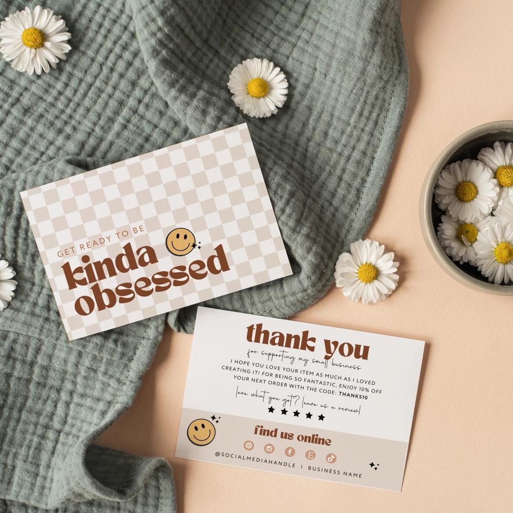 retro business thank you card template