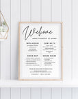 Airbnb Sign Template, 1 Page Editable Welcome Poster, WiFi Password Sign Printable, AirBNB House Rules Signage, Vacation Rental Sign - Trendy Fox Studio
