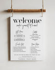 Airbnb Welcome Sign Template, 1 Page Editable Short Term Rental Poster Printable | Dusk - Trendy Fox Studio