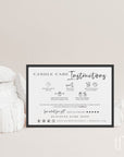 Black Candle Care Card with Icons and Business Thank You Canva Template | Ashe - Trendy Fox Studio