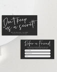 Black Modern Refer A Friend Discount Card Canva Template | Ashe - Trendy Fox Studio