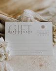 Boho Beige Gift Certificate Canva Template