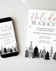 Boho Christmas Pop - Up Event Flyer Canva Template - Trendy Fox Studio